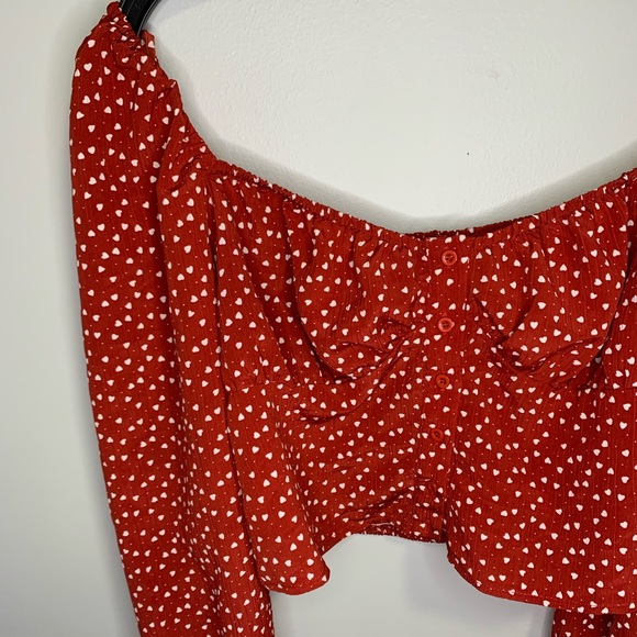 Heart print long sleeve top #137 - Picture 3 of 8